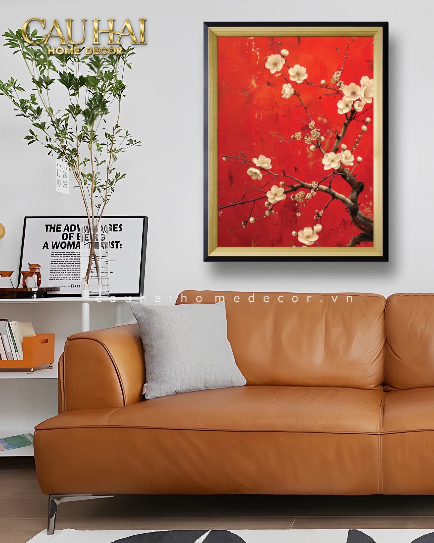 Tết Couture - Tranh Canvas Uv Gen5 Flora De Fortune Fleur Marine 91x119 - CẬU HAI HOME DECOR