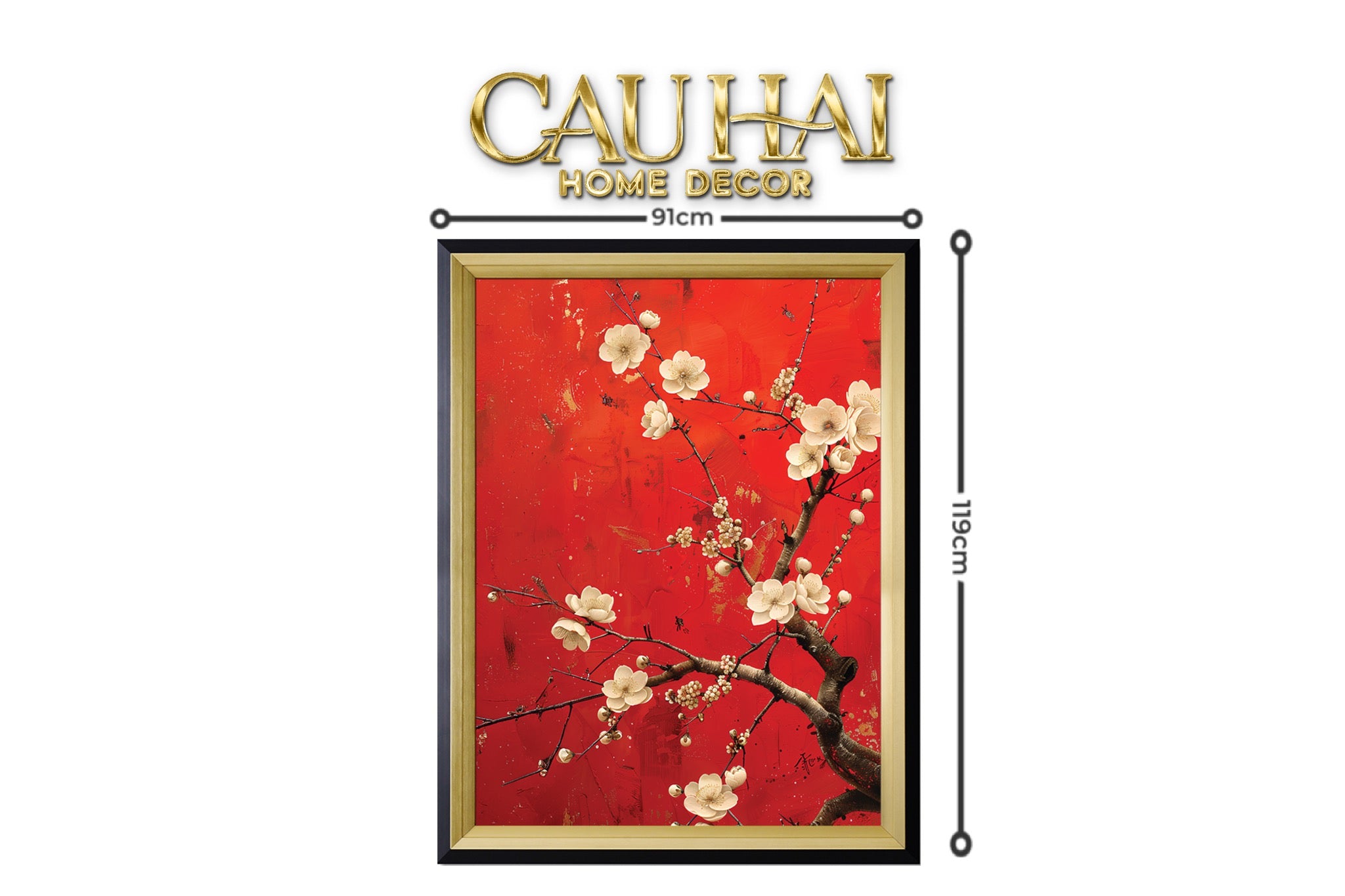 Tết Couture - Tranh Canvas Uv Gen5 Flora De Fortune Fleur Marine 91x119 - CẬU HAI HOME DECOR