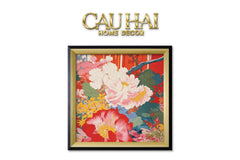 Tết Couture - Tranh Canvas Uv Gen5 Flora De Fortune Peony Prosperity 108x108-CẬU HAI HOME DECOR