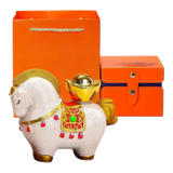 Tượng Ngựa May Mắn - Kim Mã Cát Lợi - Gift Box-TƯỢNG TRANG TRÍ-Đối tác tại Trung Quốc theo từng đơn đặt hàng-CẬU HAI HOME DECOR
