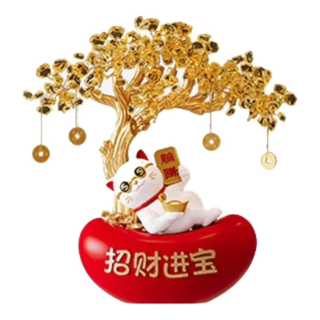 Tượng Cây Phú Quý Mèo Đại Phát 27