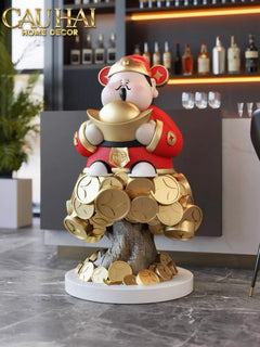 Tết Couture - Tượng Đại Thần Tài Kim Nguyên Bảo H76-TƯỢNG TRANG TRÍ-CẬU HAI HOME DECOR