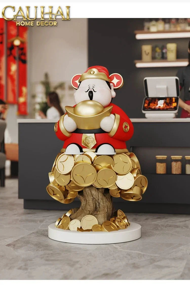 Tết Couture - Tượng Đại Thần Tài Kim Nguyên Bảo H76-TƯỢNG TRANG TRÍ-CẬU HAI HOME DECOR