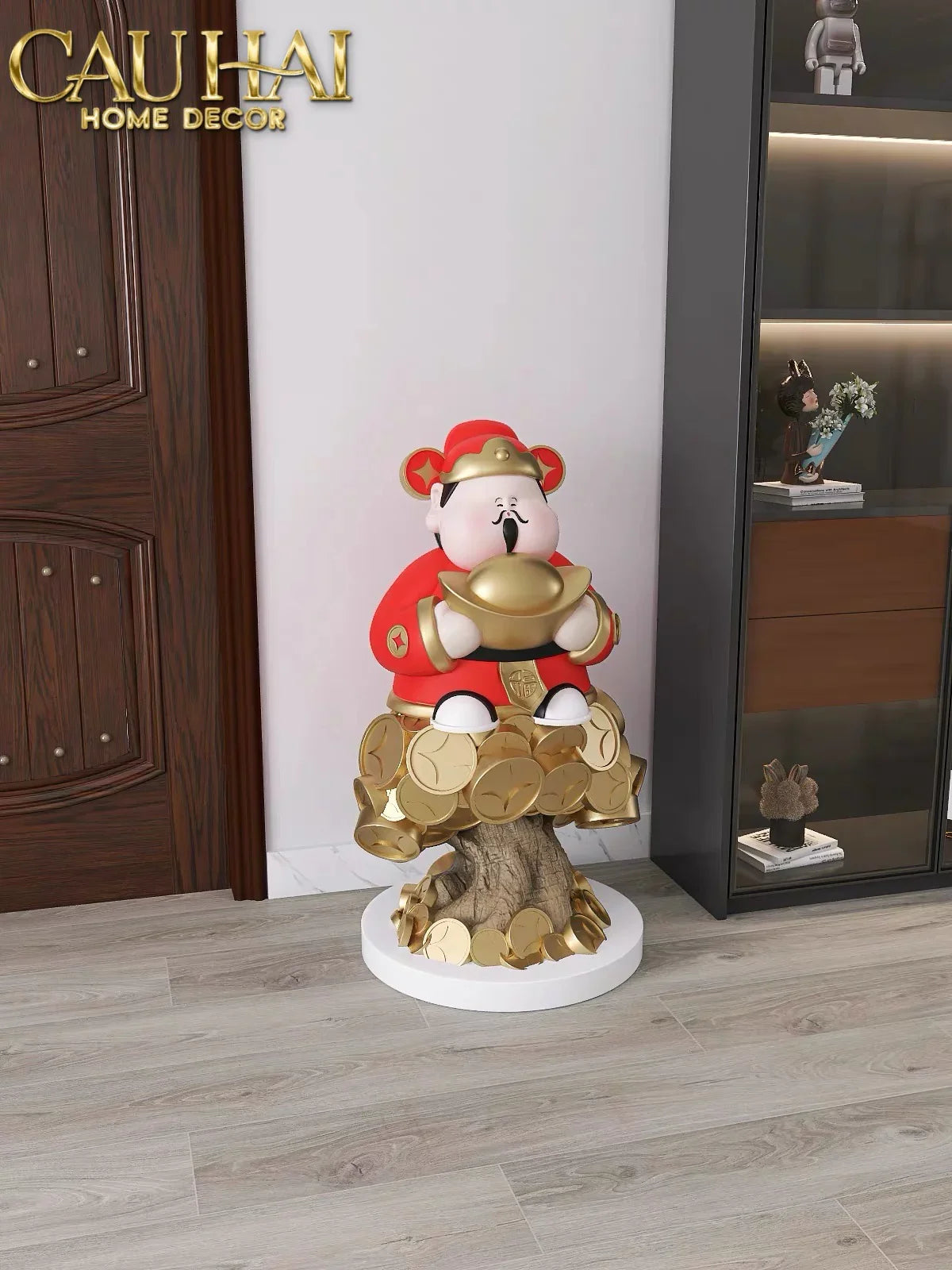 Tết Couture - Tượng Đại Thần Tài Kim Nguyên Bảo H76-TƯỢNG TRANG TRÍ-CẬU HAI HOME DECOR