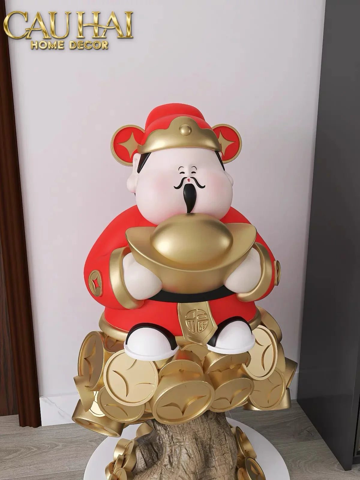 Tết Couture - Tượng Đại Thần Tài Kim Nguyên Bảo H76-TƯỢNG TRANG TRÍ-CẬU HAI HOME DECOR