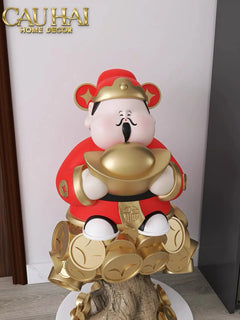 Tết Couture - Tượng Đại Thần Tài Kim Nguyên Bảo H76-TƯỢNG TRANG TRÍ-CẬU HAI HOME DECOR