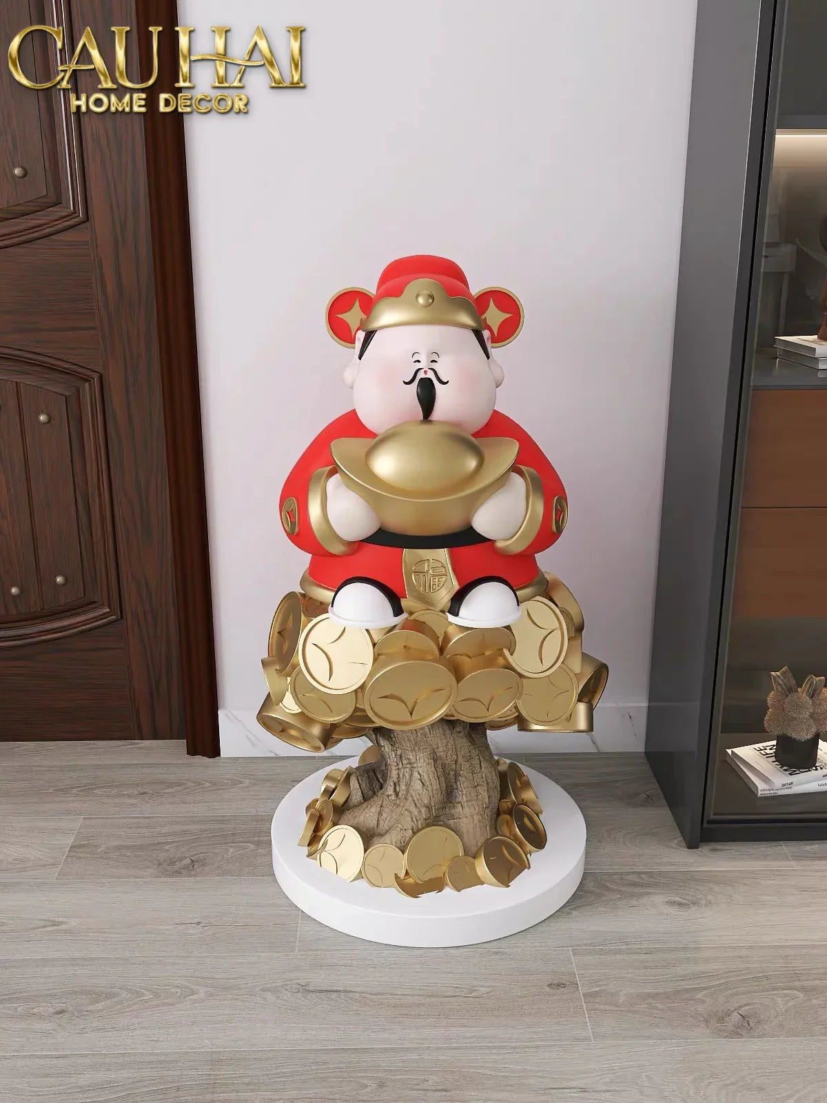 Tết Couture - Tượng Đại Thần Tài Kim Nguyên Bảo H76-TƯỢNG TRANG TRÍ-CẬU HAI HOME DECOR