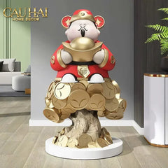 Tết Couture - Tượng Đại Thần Tài Kim Nguyên Bảo H76-TƯỢNG TRANG TRÍ-CẬU HAI HOME DECOR