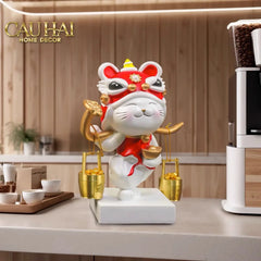 Tết Couture - Tượng Mèo May Mắn Kim Lân Vượng Tài-TƯỢNG TRANG TRÍ-CẬU HAI HOME DECOR