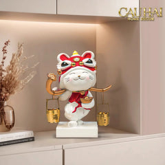 Tết Couture - Tượng Mèo May Mắn Kim Lân Vượng Tài-TƯỢNG TRANG TRÍ-CẬU HAI HOME DECOR