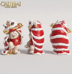 Tết Couture - Tượng Mèo Tam Kim Lân H75-TƯỢNG TRANG TRÍ-CẬU HAI HOME DECOR