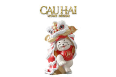 Tết Couture - Tượng Mèo Tam Kim Lân H75-TƯỢNG TRANG TRÍ-CẬU HAI HOME DECOR
