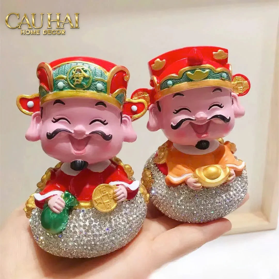 Tết Couture - Tượng Thần Tài Diamond Bling Bling Nguyên Bảo - Phúc Lộc-CẬU HAI HOME DECOR