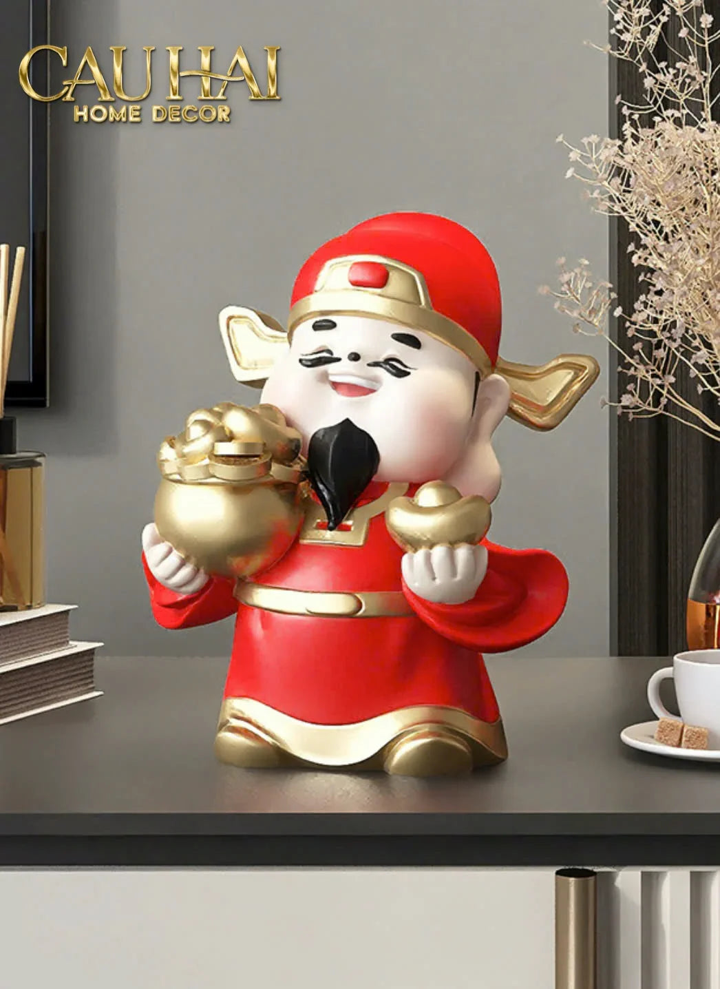 Tết Couture - Tượng Thần Tài Kim Tinh Tụ Bảo-TƯỢNG TRANG TRÍ-CẬU HAI HOME DECOR