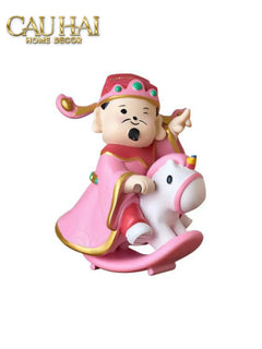 Tết Couture - Tượng Thần Tài Mã Đáo Pink Blessing Prosperity Deity-TƯỢNG TRANG TRÍ-CẬU HAI HOME DECOR