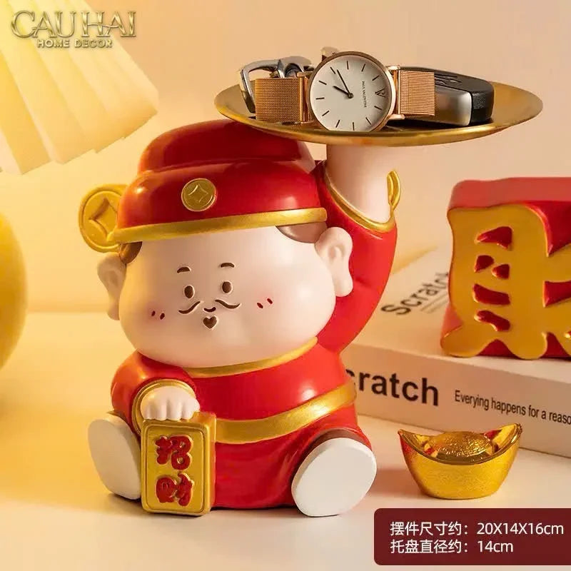 Tết Couture - Tượng Thần Tài Phúc Mãn Đường - Key Holder Figurines-CẬU HAI HOME DECOR