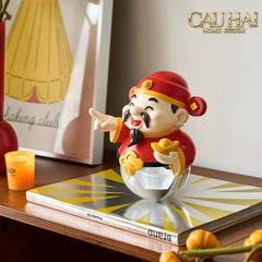 Tết Couture - Tượng Thần Tài Quả Cầu Pha Lê Cristalleries Bonheur · Deity of Fortune-TƯỢNG TRANG TRÍ-CẬU HAI HOME DECOR