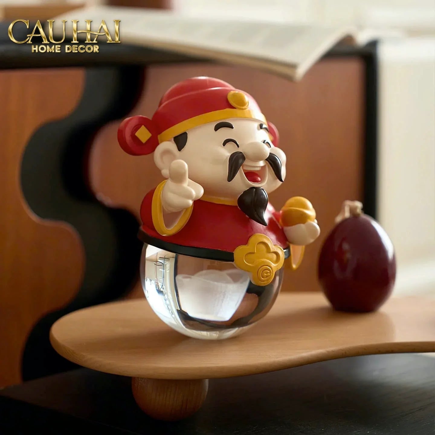 Tết Couture - Tượng Thần Tài Quả Cầu Pha Lê Cristalleries Bonheur · Deity of Fortune-TƯỢNG TRANG TRÍ-CẬU HAI HOME DECOR