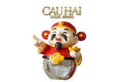 Tết Couture - Tượng Thần Tài Quả Cầu Pha Lê Cristalleries Bonheur · Deity of Fortune-TƯỢNG TRANG TRÍ-CẬU HAI HOME DECOR