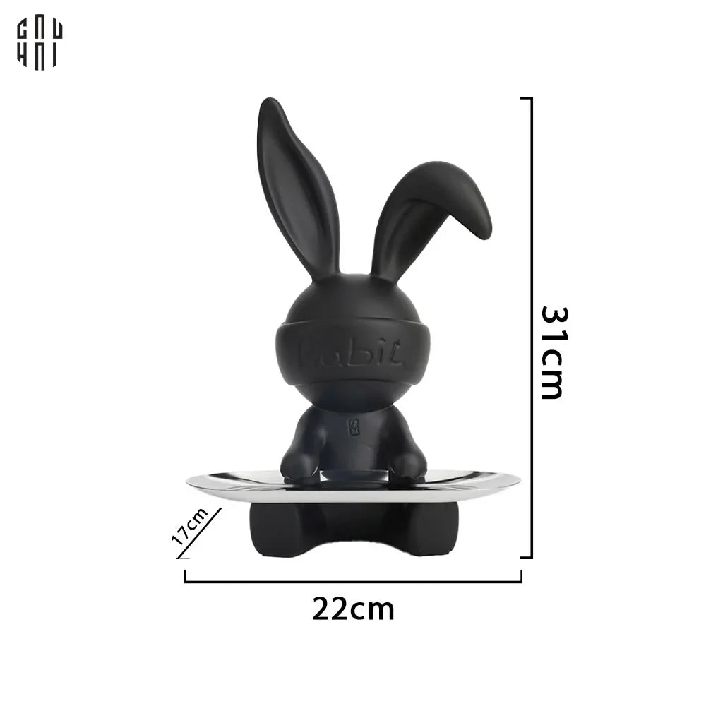 Tết Couture - Tượng Thỏ Figurine Modern Art Toy Black Lapin H31 - CẬU HAI HOME DECOR