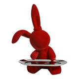 Tượng Thỏ Figurine Rouge Velour Joli Lapin H30