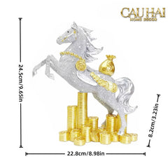 Tết Couture - Tượng Xe Ngựa Đính Kim Cương Kim Nguyên Bảo Gift Box-TƯỢNG TRANG TRÍ-CẬU HAI HOME DECOR