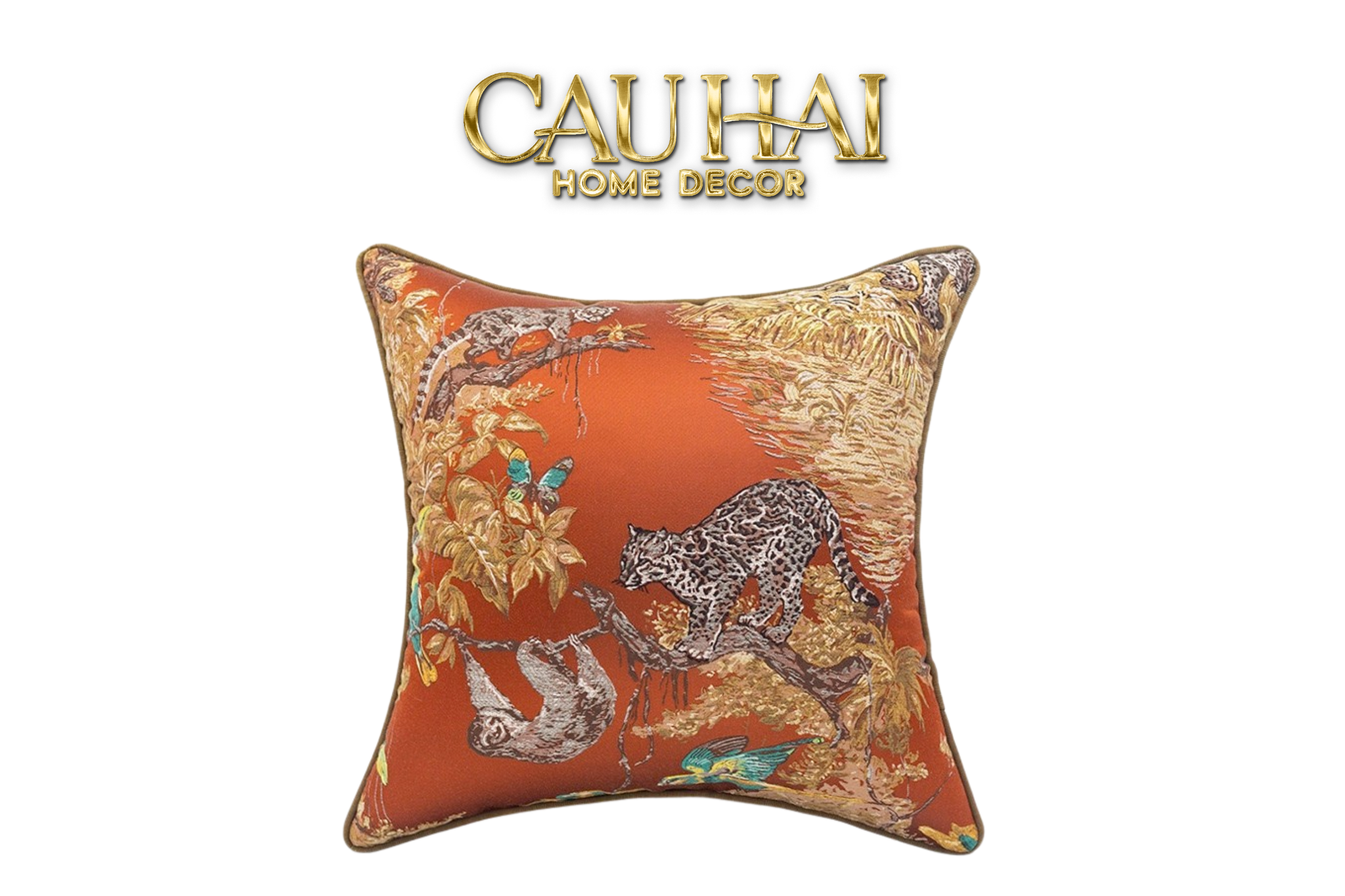 Tết Couture - Vỏ Gối Lụa Jacquard Giang Sơn Gấm Vóc 45 - CẬU HAI HOME DECOR