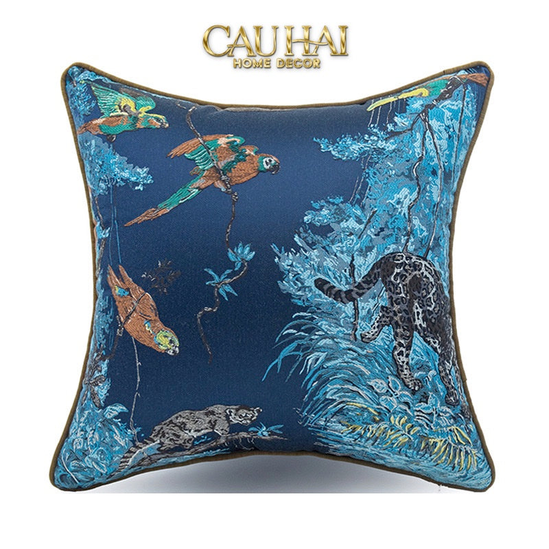 Tết Couture - Vỏ Gối Lụa Jacquard Giang Sơn Gấm Vóc 45 - CẬU HAI HOME DECOR