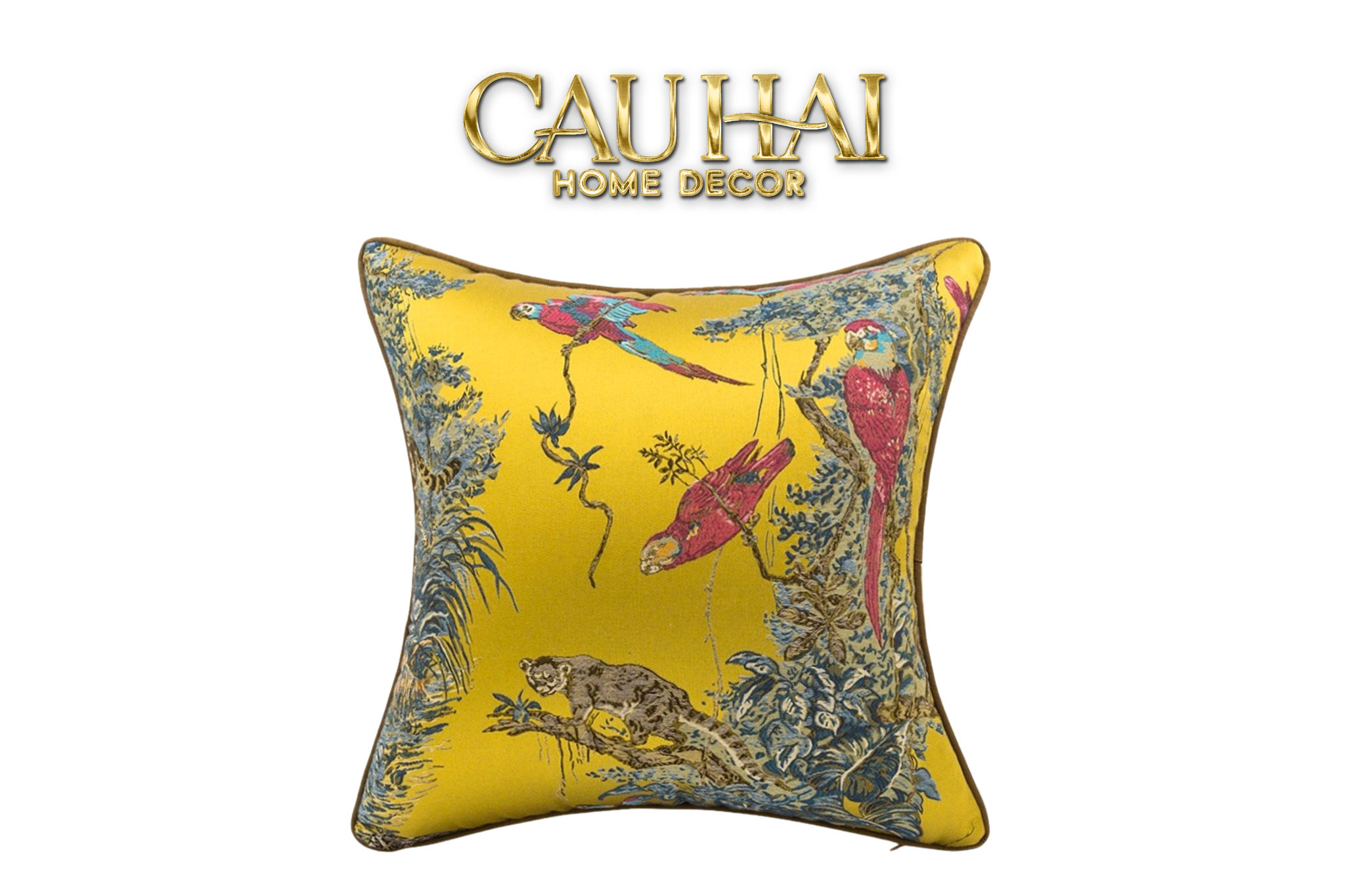 Tết Couture - Vỏ Gối Lụa Jacquard Giang Sơn Gấm Vóc 45 - CẬU HAI HOME DECOR