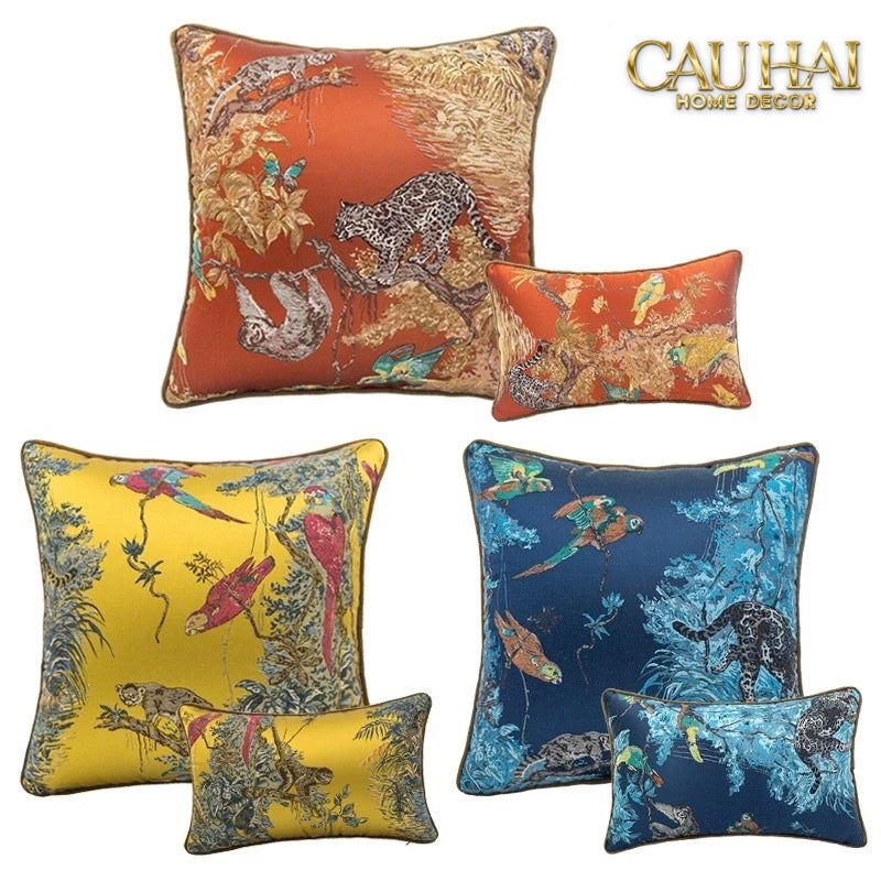 Tết Couture - Vỏ Gối Lụa Jacquard Giang Sơn Gấm Vóc 45 - CẬU HAI HOME DECOR