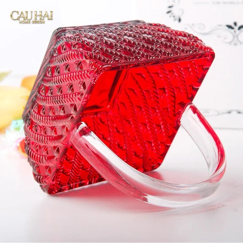 TGiỏ Kẹo Thuỷ Tinh Jelly Ruby Candy Basket-CẬU HAI HOME DECOR