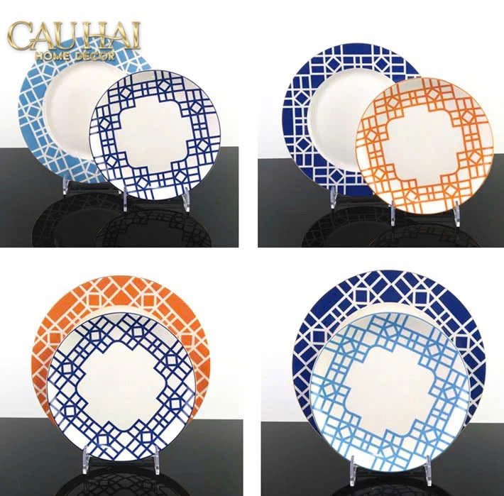 Set Đĩa Dinner Gốm Sứ Lattice Atelier Cognac 2pcs