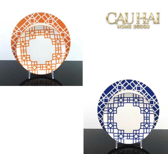 Set Đĩa Dinner Gốm Sứ Lattice Atelier Cognac 2pcs