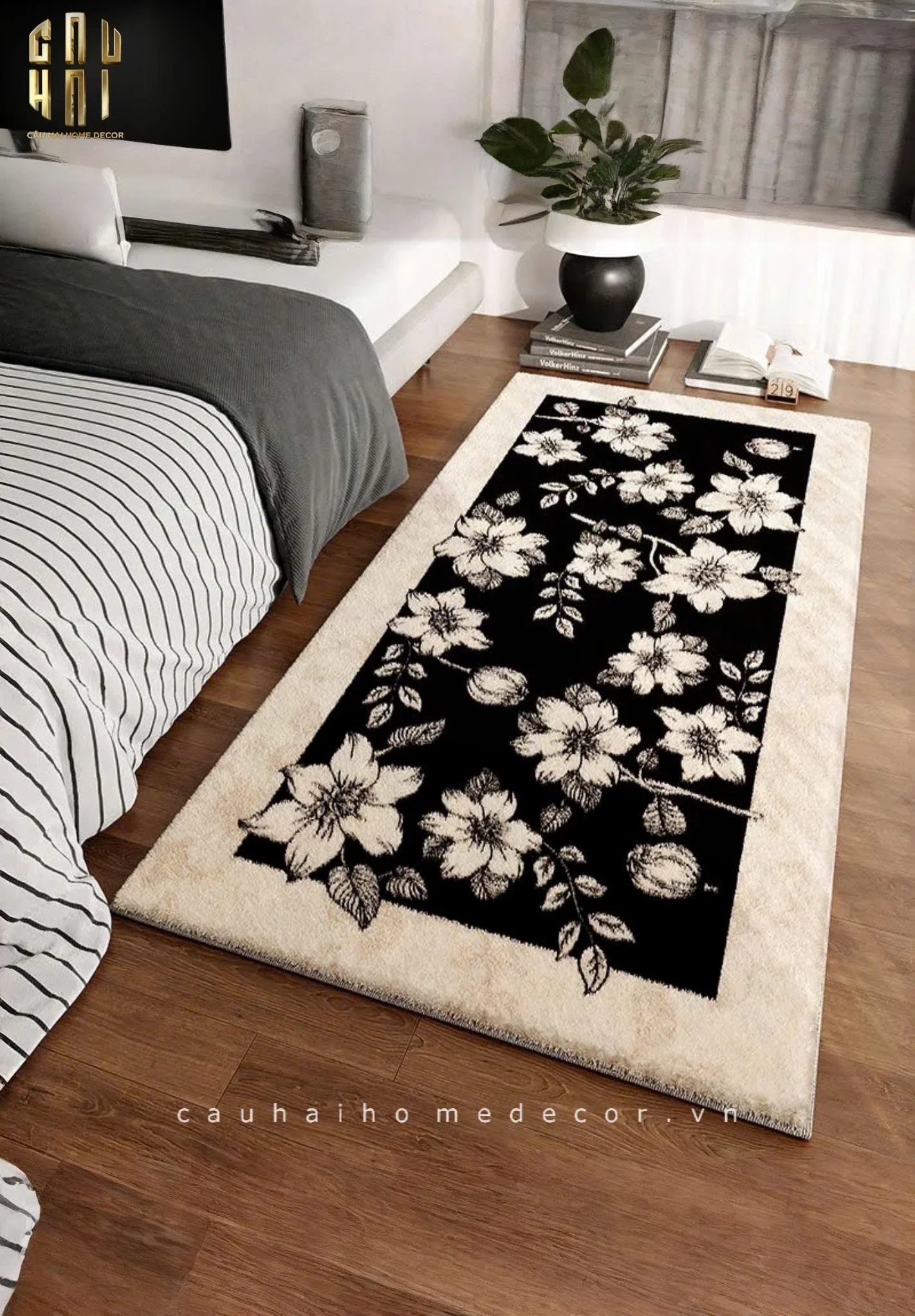 THẢM BED DỆT KIM 60X160 NOCTURNE FLORALE