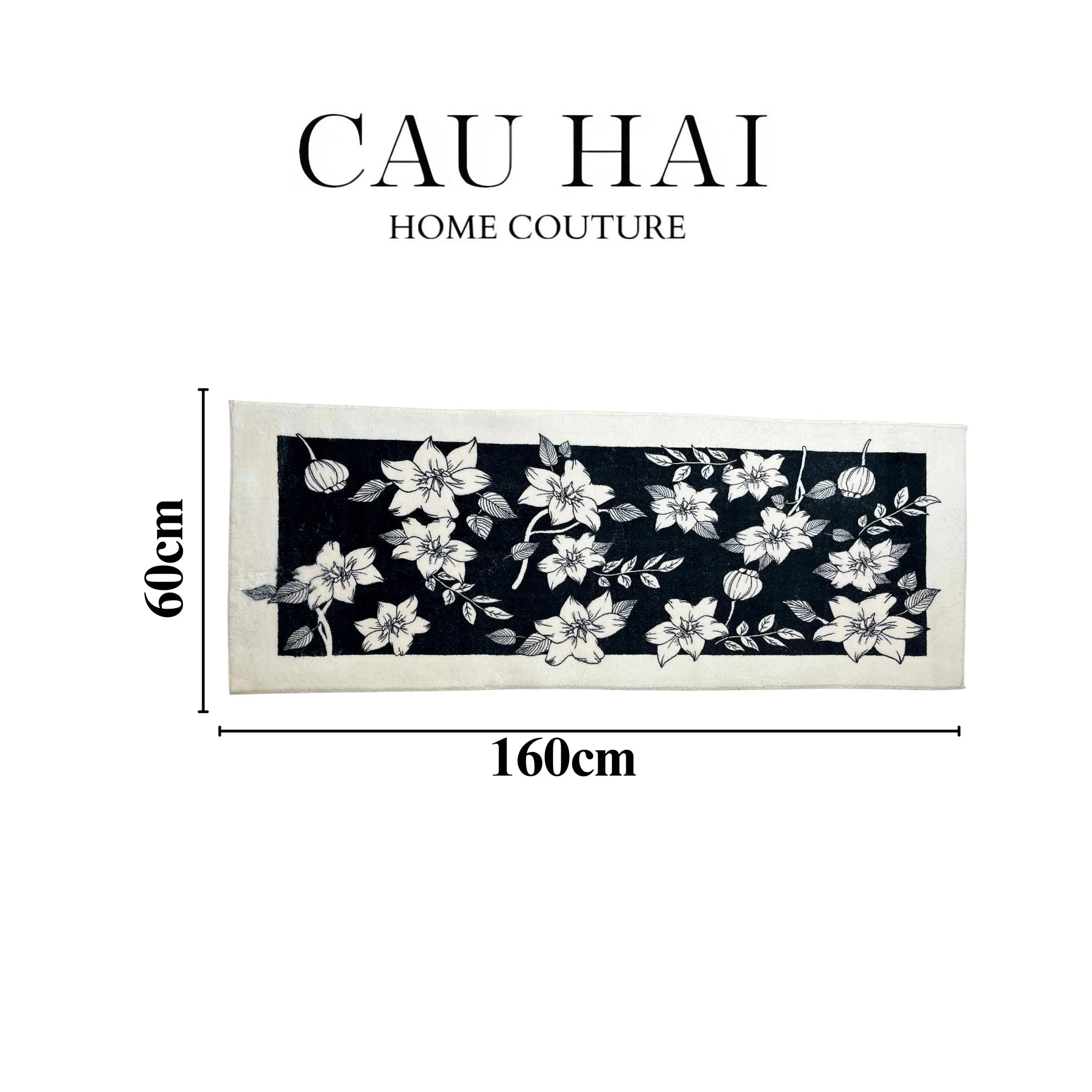 Thảm Bed Dệt Kim 60X160 Nocturne Florale-THẢM TRÒN - THẢM BED-CẬU HAI HOME DECOR