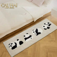 Thảm Bed Dệt Kim 80X160 - Panda Parade-THẢM TRÒN - THẢM BED-CẬU HAI HOME DECOR