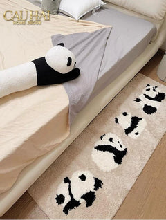 Thảm Bed Dệt Kim 80X160 - Panda Parade-THẢM TRÒN - THẢM BED-CẬU HAI HOME DECOR
