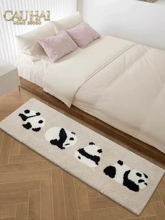 Thảm Bed Dệt Kim 80X160 - Panda Parade-THẢM TRÒN - THẢM BED-CẬU HAI HOME DECOR
