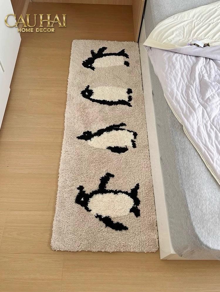 Thảm Bed Dệt Kim 80X160 - Penguin Parade-THẢM TRÒN - THẢM BED-CẬU HAI HOME DECOR