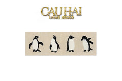 Thảm Bed Dệt Kim 80X160 - Penguin Parade-THẢM TRÒN - THẢM BED-CẬU HAI HOME DECOR