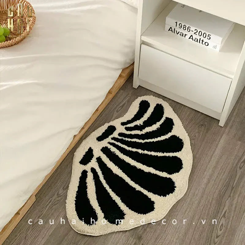 THẢM BED LÔNG DỆT SHELL BLOOM 70x110cm-CẬU HAI HOME DECOR