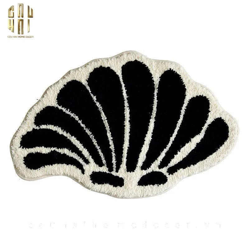 THẢM BED LÔNG DỆT SHELL BLOOM 70x110cm-CẬU HAI HOME DECOR