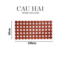 Thảm Bed Nhung Bỉ 80X160 Brun Royale Lattice-THẢM TRÒN - THẢM BED-CẬU HAI HOME DECOR