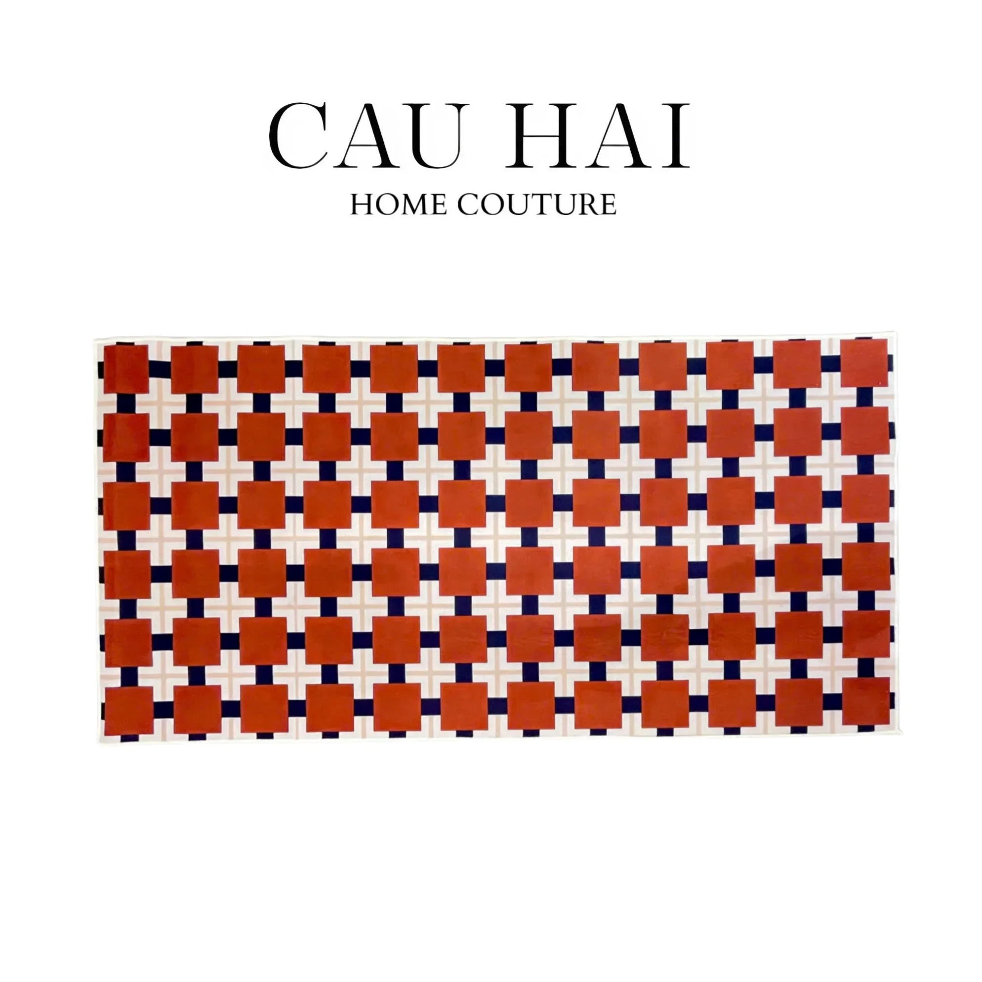 Thảm Bed Nhung Bỉ 80X160 Brun Royale Lattice-CẬU HAI HOME DECOR