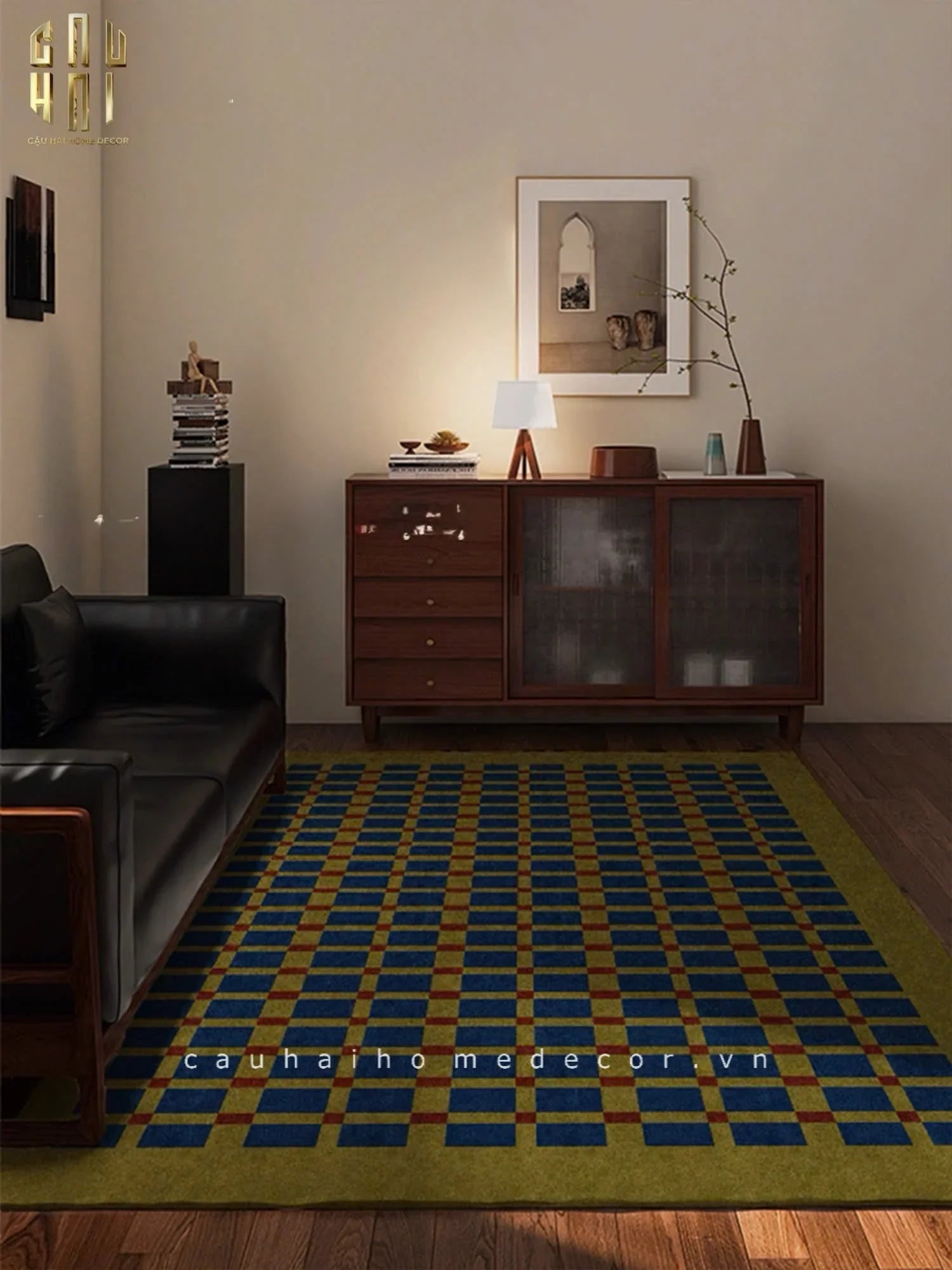 THẢM BED NHUNG BỈ 80X160 MONDRIAN DOTS
