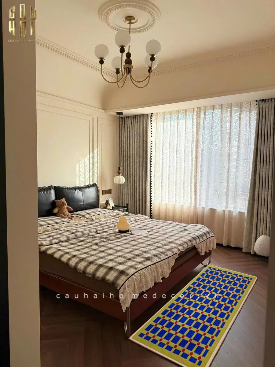 THẢM BED NHUNG BỈ 80X160 MONDRIAN DOTS