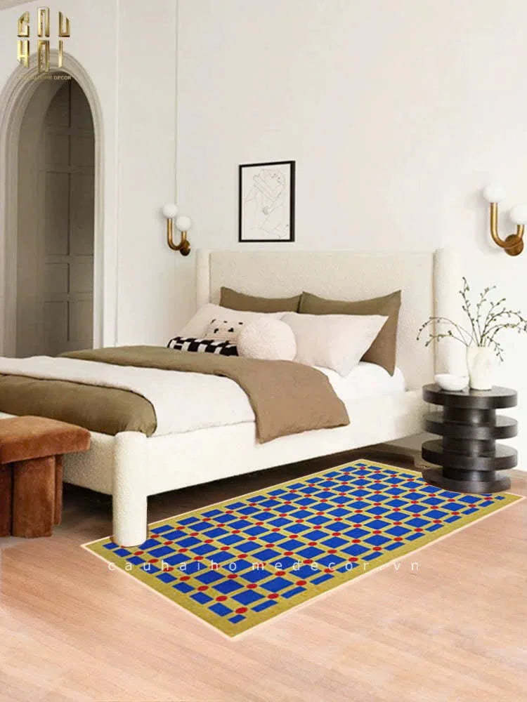 THẢM BED NHUNG BỈ 80X160 MONDRIAN DOTS