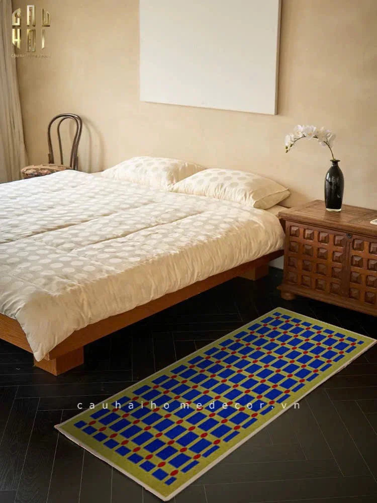 THẢM BED NHUNG BỈ 80X160 MONDRIAN DOTS