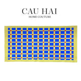 THẢM BED NHUNG BỈ 80X160 MONDRIAN DOTS