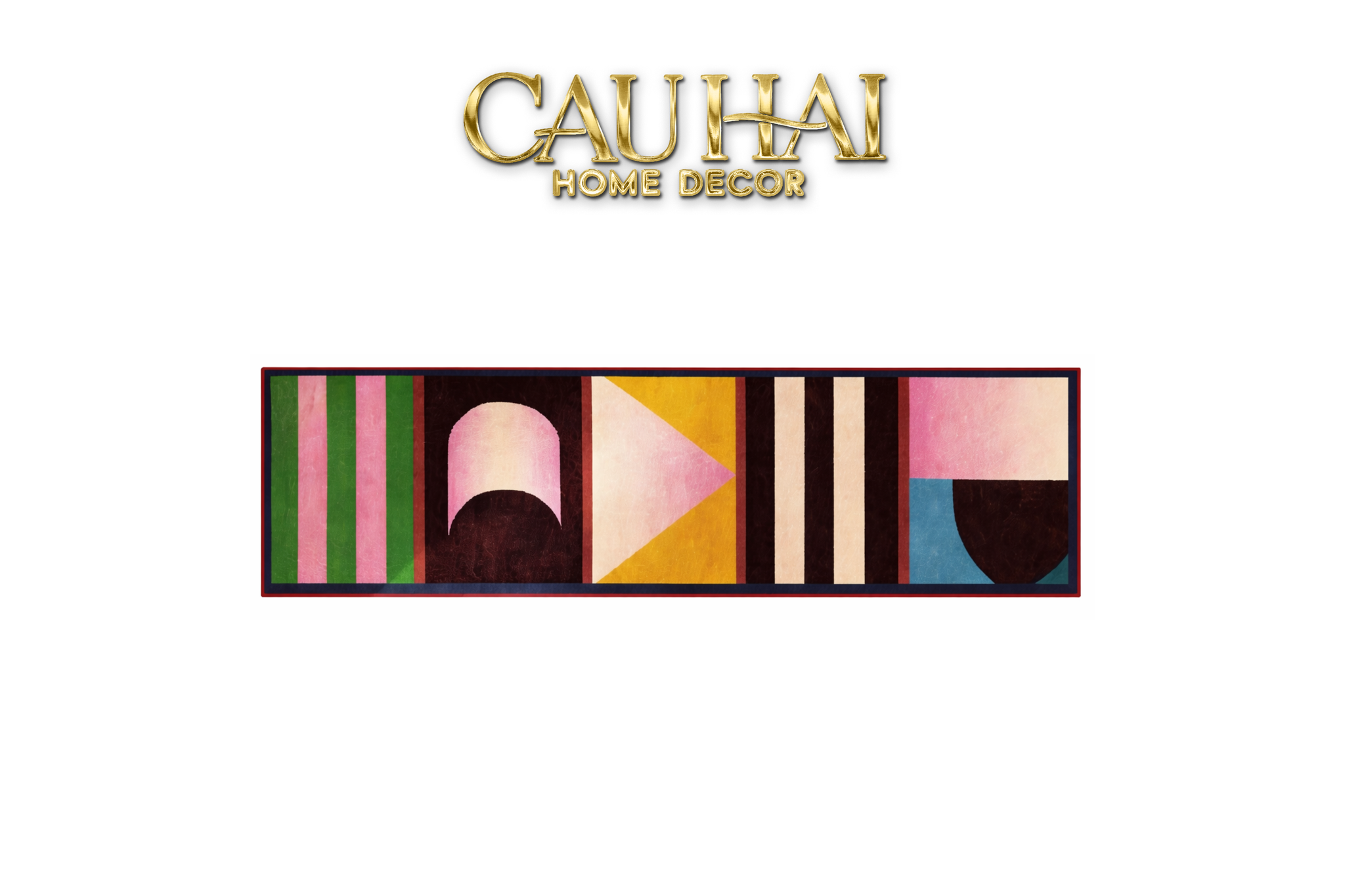 Thảm Bed Nhung Bỉ 80X160 - Popart Geometric-CẬU HAI HOME DECOR